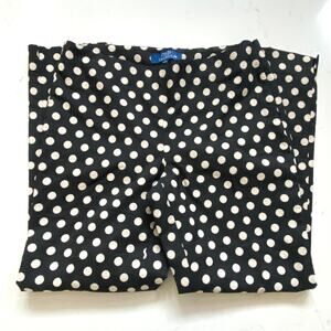 RSVP Talbots 4 Black w White Dots Fully Lined Flat Front Pants PRISTINE!‎